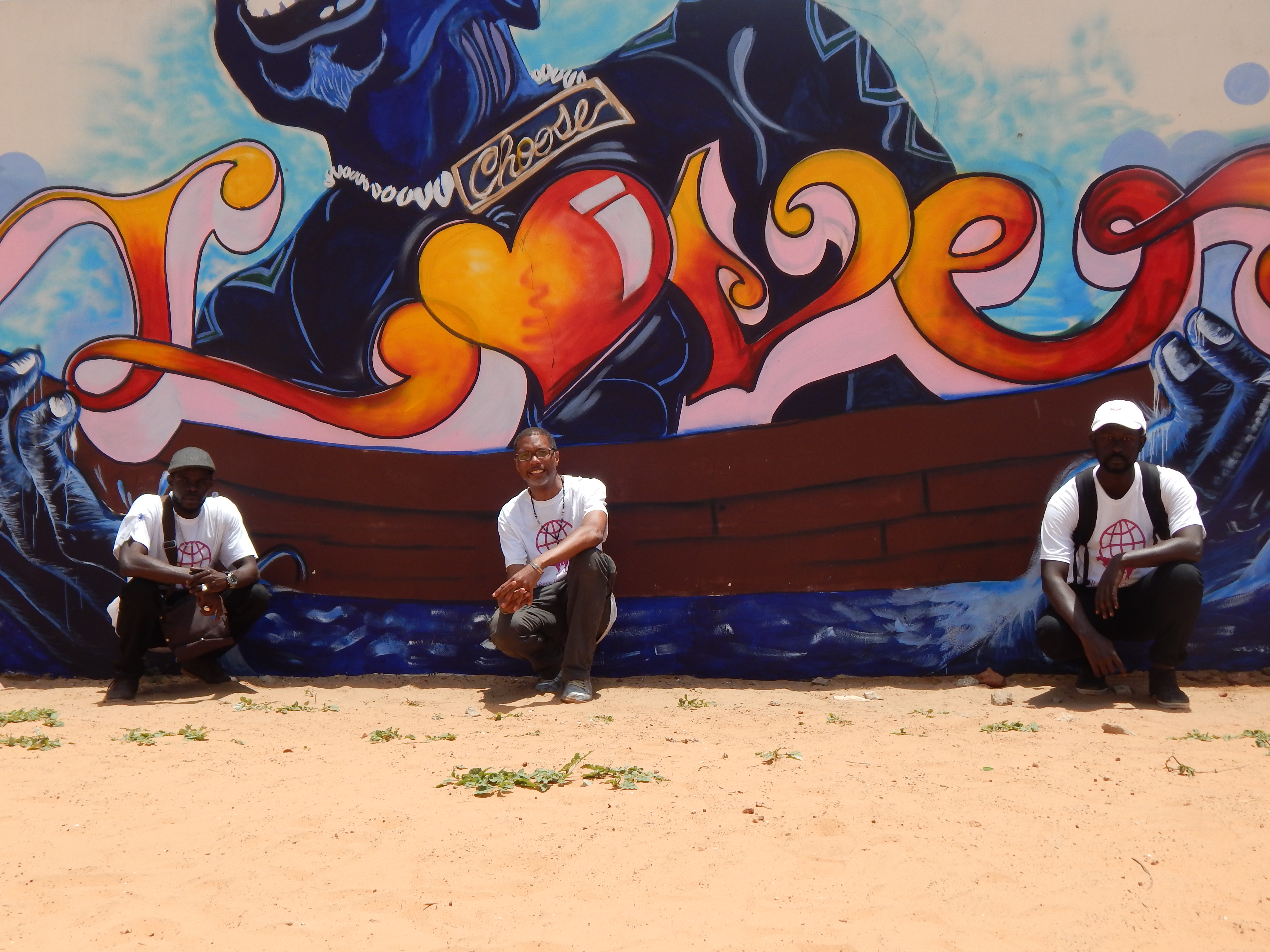 Dakar Senegal Mural created by Afia, Loganic & Beuz